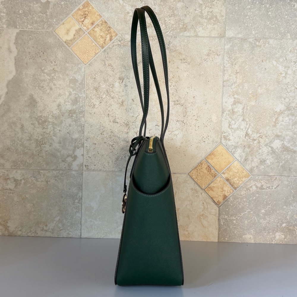 Michael Kors Marilyn LG Shoulder Tote Bag Dark Green - Picture 5 of 14